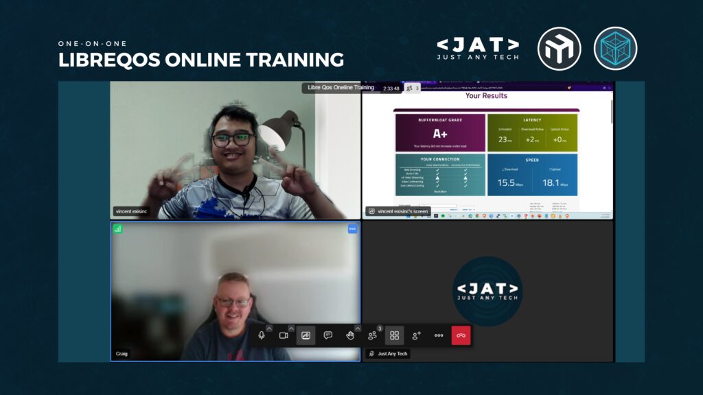 One-on-one Online LibreQos Training session with Craig!